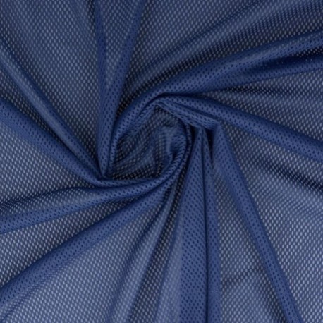 Coupon 3m Tissu Filet Mesh Bleu Marine 