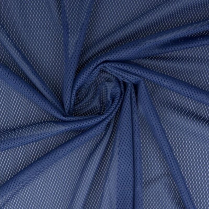 Coupon 3m Tissu Filet Mesh Bleu Marine 