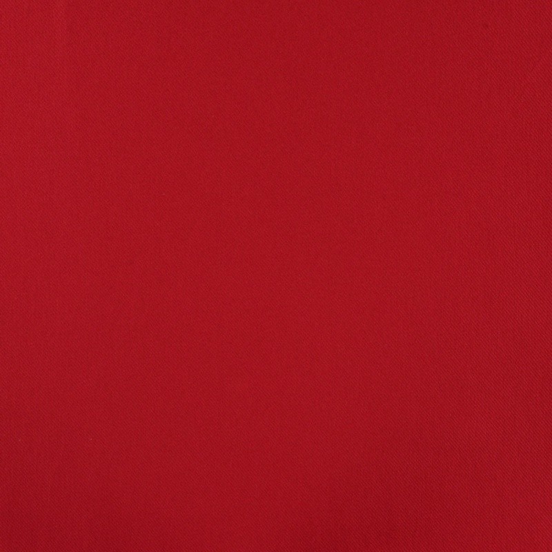 Coupon 3m Tissu Toile Twill Viscose Rouge 