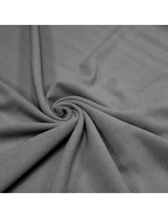 Tissu velours de laine gris
