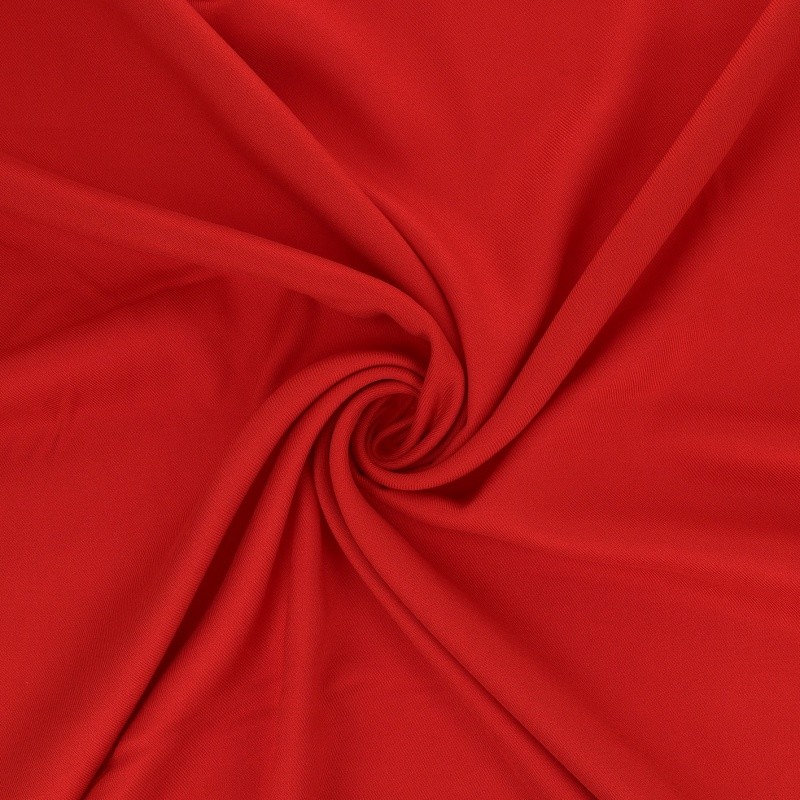 Coupon 3m Tissu Gabardine Viscose Uni Rouge