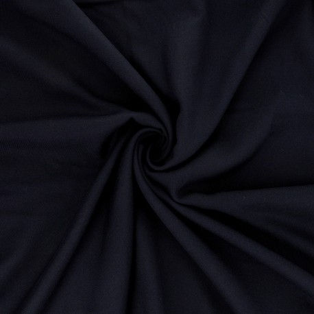 Coupon 3m Tissu Gabardine Viscose Uni Marine 