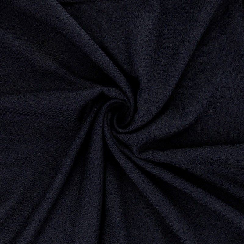Coupon 3m Tissu Gabardine Viscose Uni Marine 