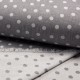 Coupon 3m Tissu Jacquard Double Face Pois Gris 