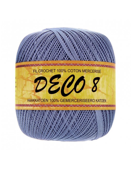 Pelote coton à crocheter Deco 8 bleu