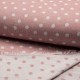 Coupon 3m Tissu Jacquard Double Face Pois Rose 