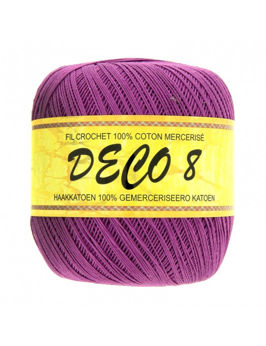 Pelote coton à crocheter Deco 8 violet