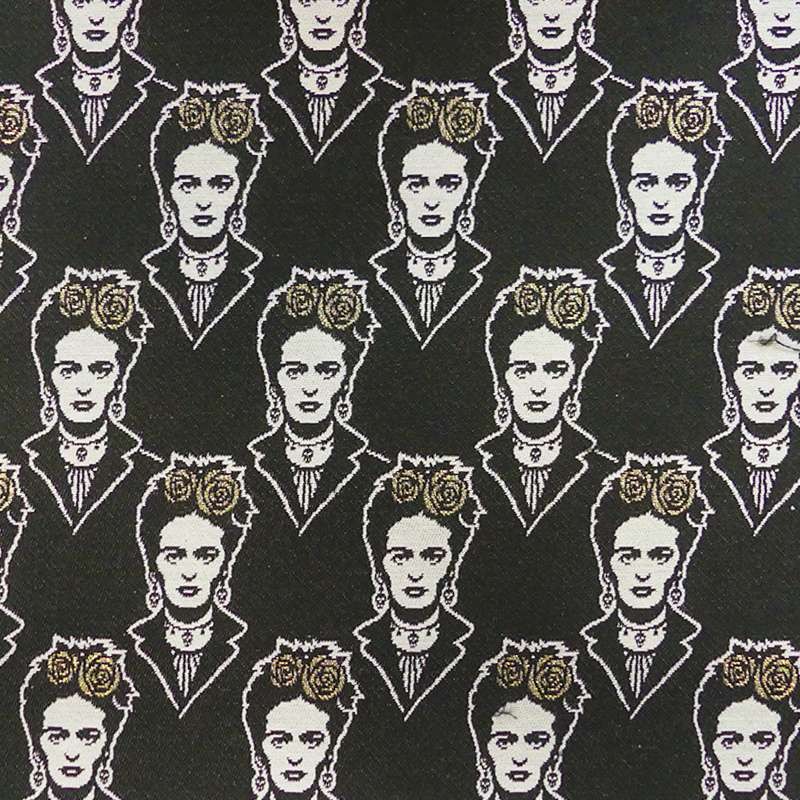 Coupon 3m Tissu Ebano Jacquard Frida Gold