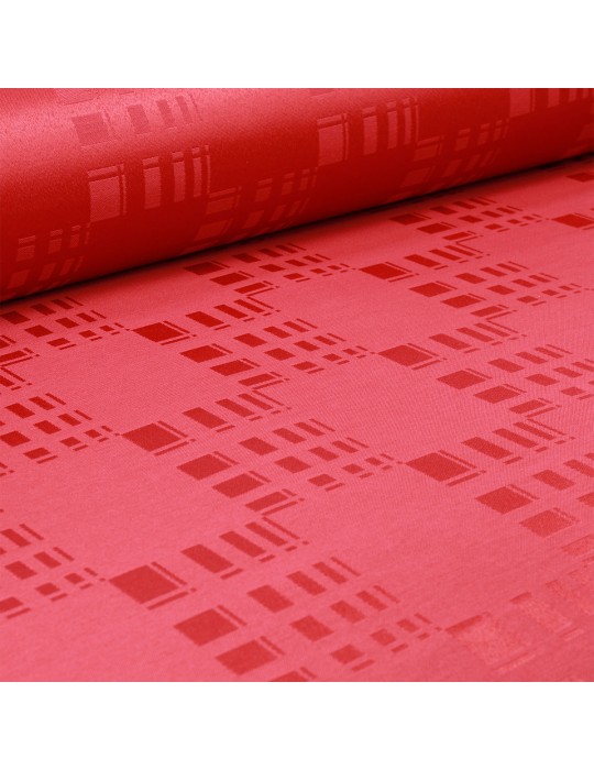 Tissu jacquard uni antitaches pour nappage  rouge