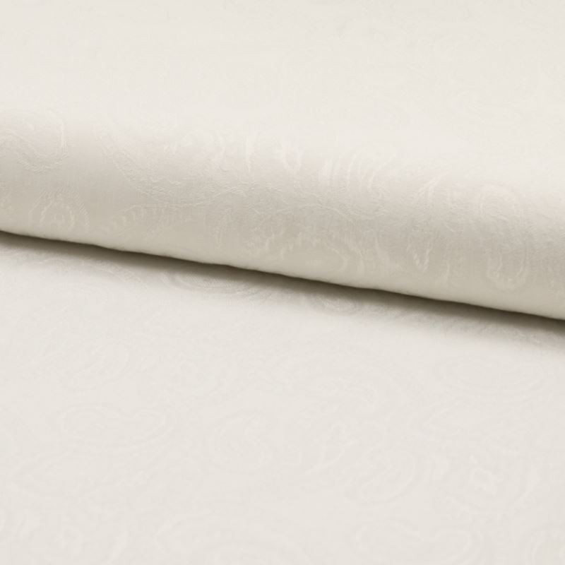 Coupon 3m Tissu Viscose Jacquard Paisley Ecru