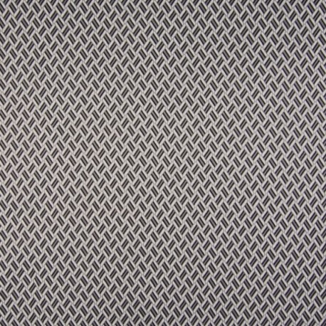 Coupon 3m Tissu Jersey Jacquard Cheryl Noir gris 