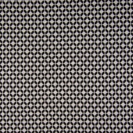 Coupon 3m Tissu Jersey Jacquard Caroline Noir blanc 
