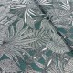 Coupon 3m Tissu Jacquard Aspect Brodé Feuillage Vert