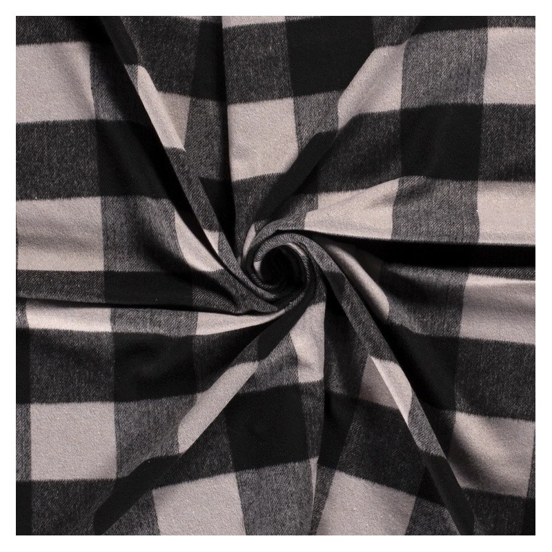 Coupon 3m Tissu Jacquard Laineux Gris