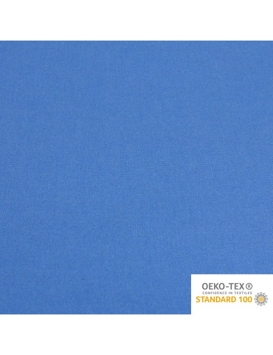 Coupon coton uni 50 x 50 cm bleu
