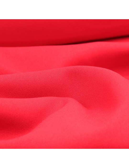 Tissu polyester souple uni rouge