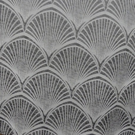 Coupon 3m Tissu Jacquard Touareg Gris 