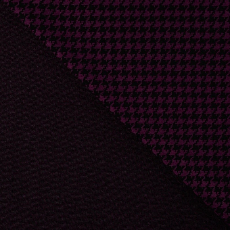 Coupon 3m Tissu Jacquard Faneta Bordeaux 