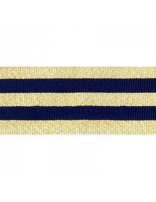 Galon stripes métal 30 mm bleu