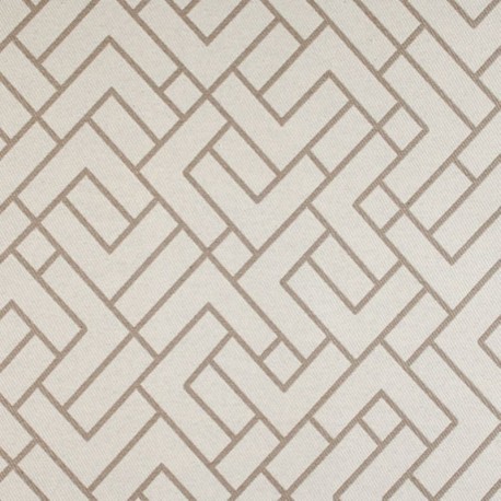 Coupon 3m Tissu Jacquard Isolant Obscurcissant Artica Taupe