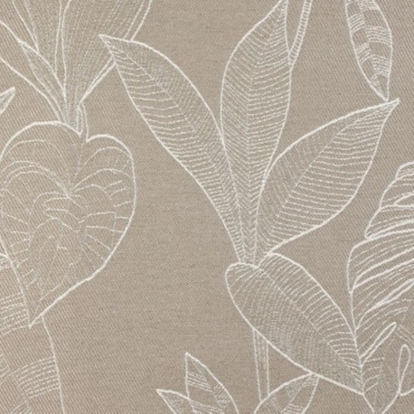 Coupon 3m Tissu Jacquard Isolant Obscurcissant Bengale Taupe
