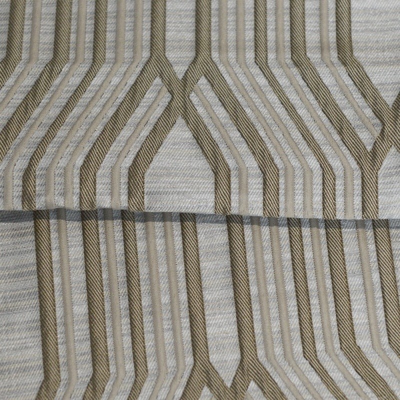 Coupon 3m Tissu Jacquard Relief Roky Coloris Lin 