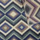 Coupon 3m Tissu Jacquard Gobelin Yucata Bleu 