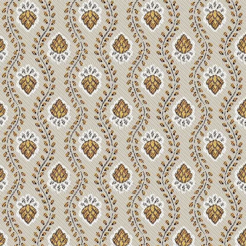 Coupon 3m Tissu Jacquard Tarascon Coloris Lin 