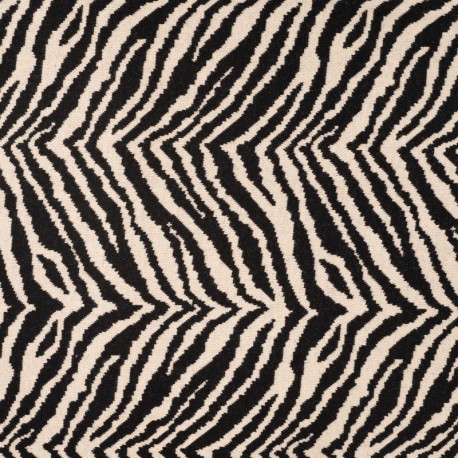Coupon 3m Tissu Tricot Jacquard Imprimé Zèbre 