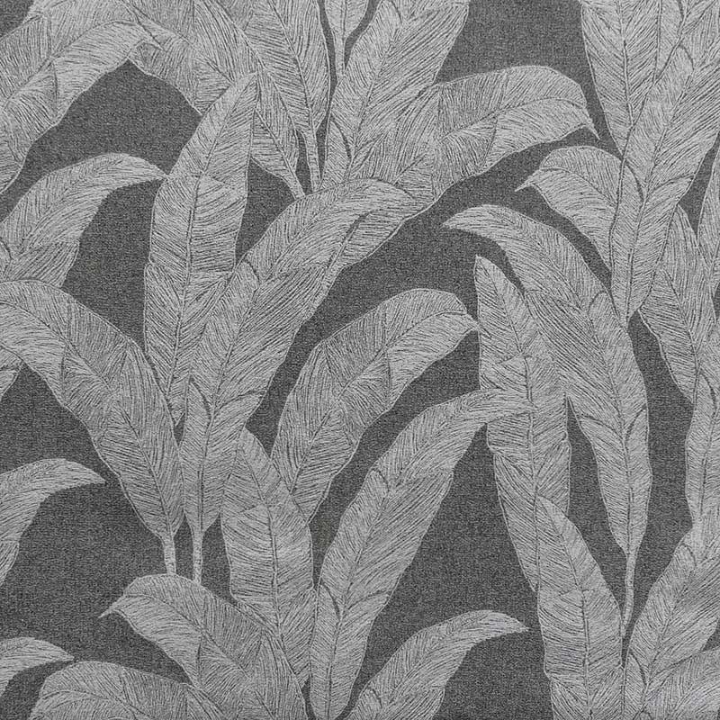 Coupon 3m Tissu Jacquard Feuillage Taupe