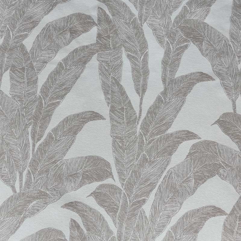 Coupon 3m Tissu Jacquard Feuillage Beige 