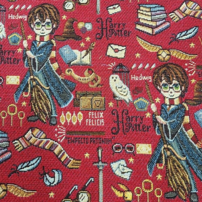 Coupon 3m Tissu Jacquard Harry Potter Multico 
