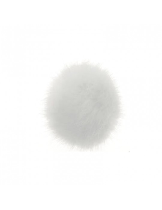 Pompon 10 cm blanc