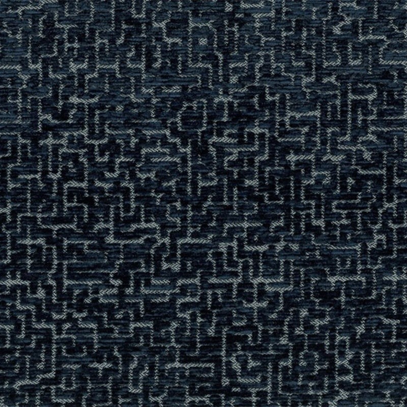 Coupon 3m Tissu Velours Jacquard Eros Bleu