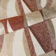 Coupon 3m Tissu Jacquard Géométrique Macao Terracotta
