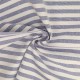 Coupon 3m Tissu Chemise Coton lin Grande Rayure Bleu