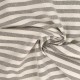 Coupon 3m Tissu Chemise Coton lin Grande Rayure Gris 