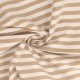 Coupon 3m Tissu Chemise Coton lin Grande Rayure Beige 