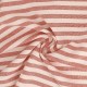 Coupon 3m Tissu Chemise Coton lin Grande Rayure Rouille 