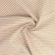 Coupon 3m Tissu Chemise Coton lin Fine Rayure Beige 