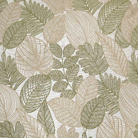 Coupon 3m Tissu Jacquard Paolo Kaki
