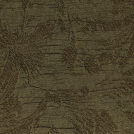Coupon 3m Tissu Jacquard Olive