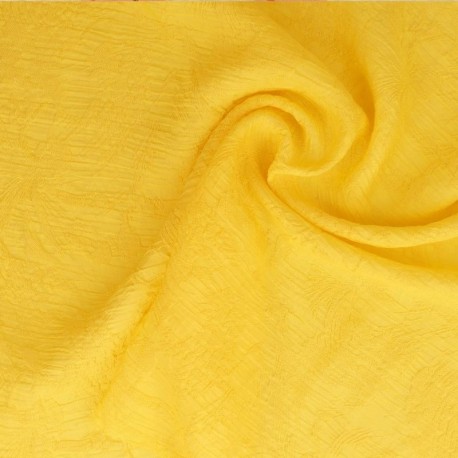 Coupon 3m Tissu Jacquard Jaune