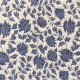 Coupon 3m Tissu Jacquard Deepsi Blanc et Bleu 