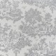 Coupon 3m Toile de Jouy Baden Gris 
