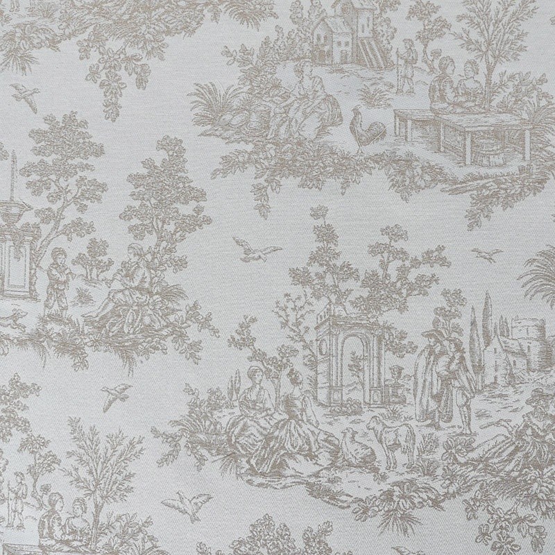 Coupon 3m Toile de Jouy Baden Coloris Lin 