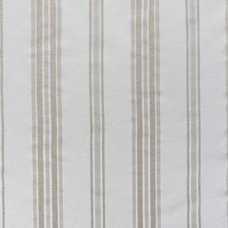 Coupon 3m Tissu Vitis Rayure Coloris Lin