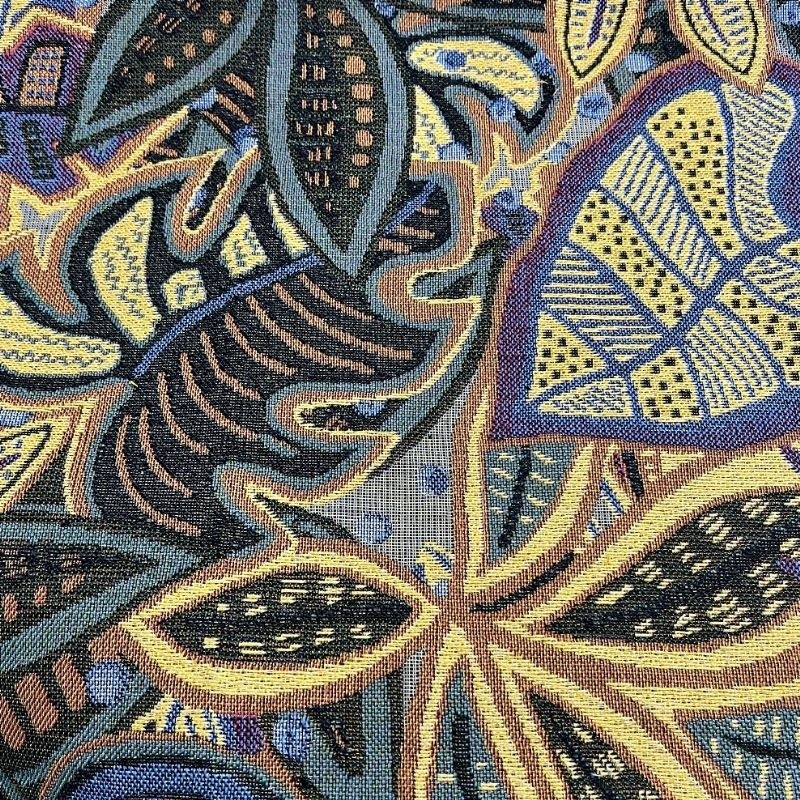 Coupon 3m Tissu Jacquard Painted Leaf Art 