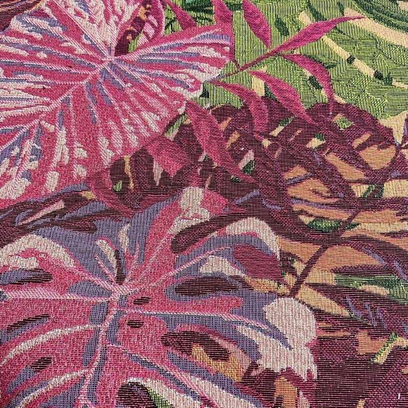 Coupon 3m Tissu Jacquard Jungle Leaf Rush
