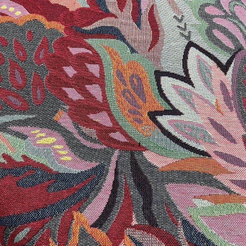 Coupon 3m Tissu Jacquard Botanic Art Rush